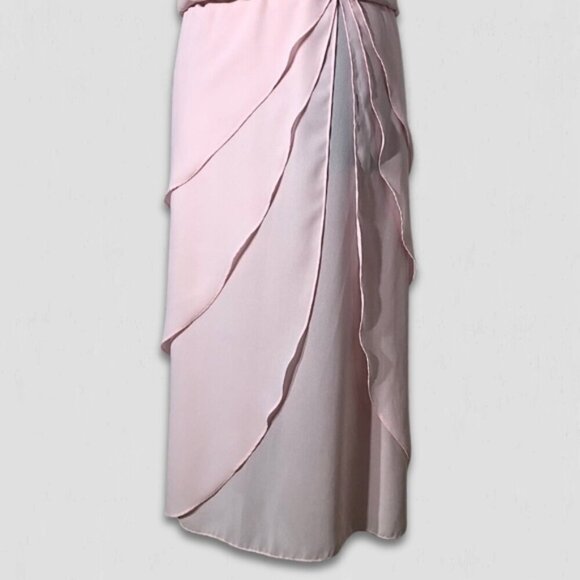 Vintage Monica Richards California Pink Tiered Dress 12 - Picture 4 of 8